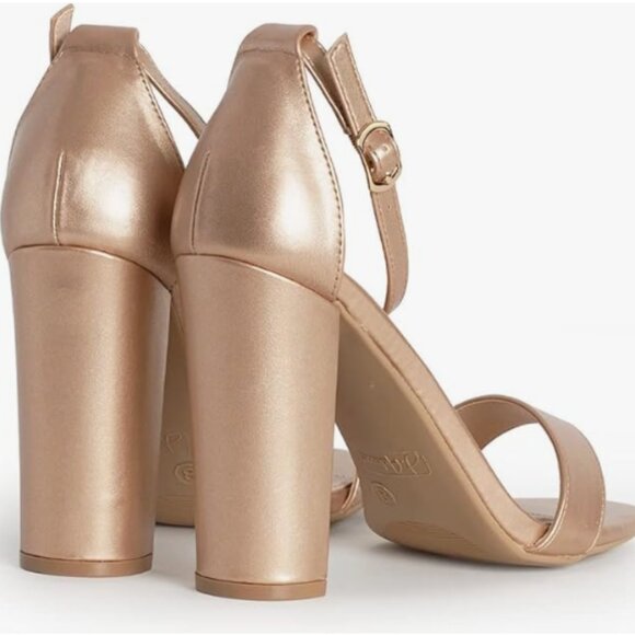 J. Adams Rose Gold Heels Size 5.5 - Picture 3 of 3